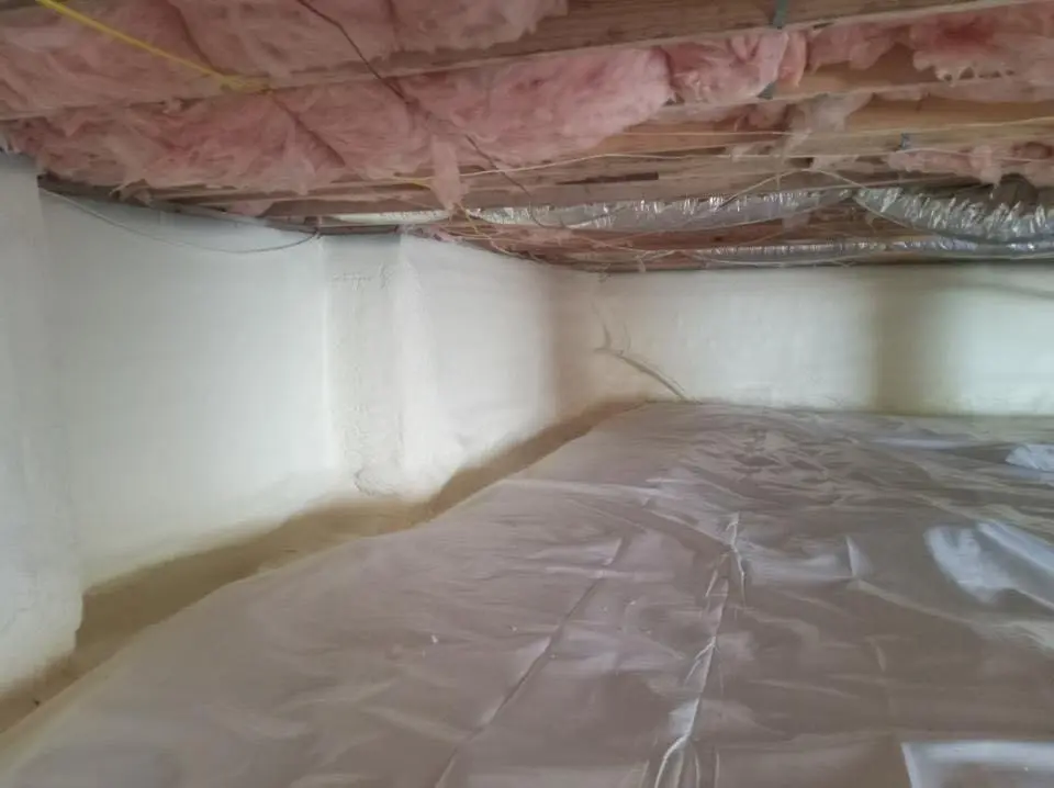Crawl space encapsulation with closed-cell spray foam for Storm Damage Roof Repair in Nipomo
